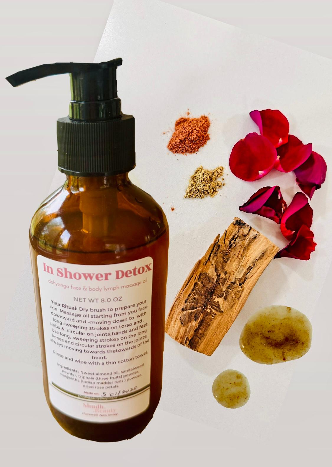 In Shower Detox: Abhyanga Face & Body Lymph Massage Oil